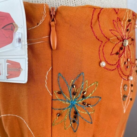 NWT Josephine Chaus Orange Skirt and Matching Top - Picture 15 of 16